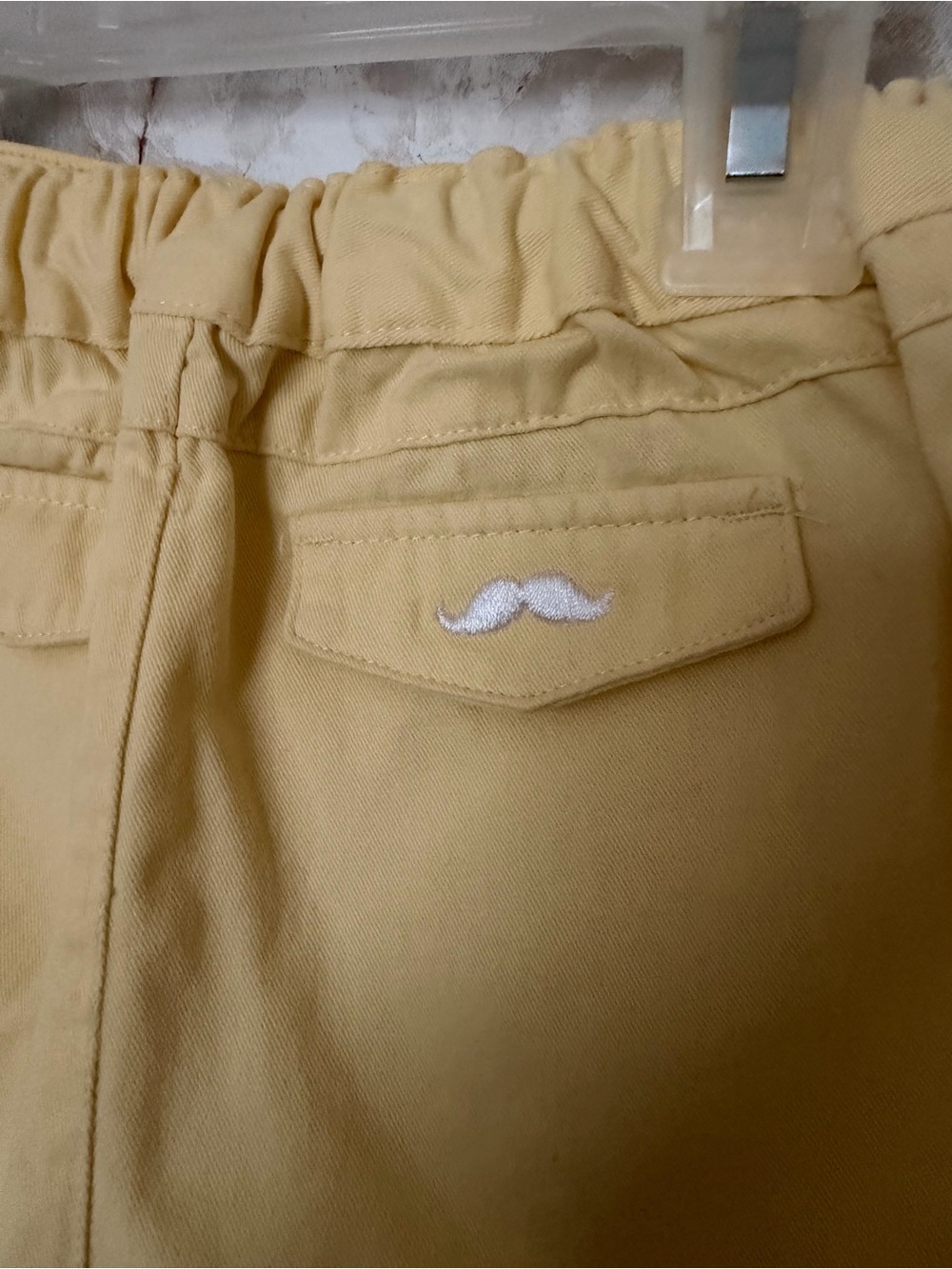 Little Gentlemen Yellow Baby Hoodie with Mustache Tag